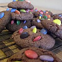 recette Choco cookies aux mini Smarties