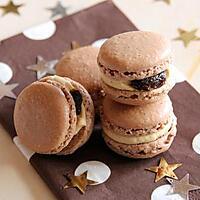 recette Macarons au chocolat garnis au foie gras & aux figues