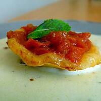 recette Tatin de tomates et sa nage aux échalotes