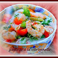 recette Gambas à la citronnelle