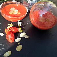 recette Coulis de fraise parfumé au amandes