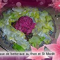 recette Mousse  de betterave-radis noir  au thon et  St Môret