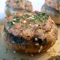 recette champignons farcis au jambon blanc