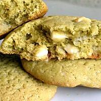 recette Cookies moelleux au thé matcha et chocolat blanc