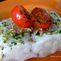 recette pavé de cabillaud aux graines de fenouil