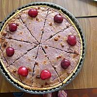 recette Tarte à la mousse de cerise sur sa crème d'amande citronnée