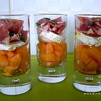 recette verrines melon-coppa