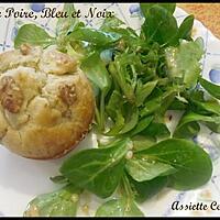 recette Mini cake poire, bleu et noix