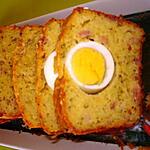 recette cake salé lardons,gruyère,herbes de provence et oeufs durs