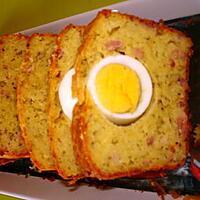 recette cake salé lardons,gruyère,herbes de provence et oeufs durs