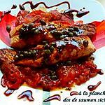 recette À la plancha dos de saumon sicilienne
