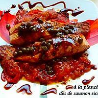 recette À la plancha dos de saumon sicilienne