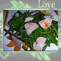 recette Haricots verts et pois gourmands, foie gras et piment d’Espelette