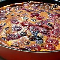 recette Clafoutis cerises/myrtilles façon amandine