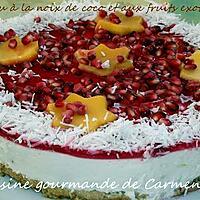 recette Gâteau à la noix de coco et aux fruits exotiques