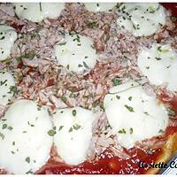 recette Pizza au thon et mozza