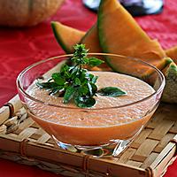 recette Gaspacho de melon au basilic, citron et vinaigre balsamique