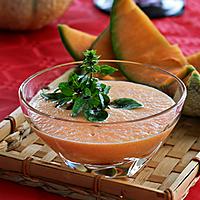 recette Gaspacho de melon au basilic, citron et vinaigre balsamique