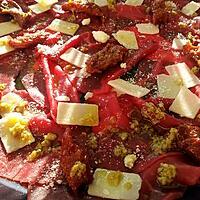 recette Carpaccio de boeuf (voyage en italie)