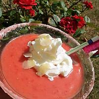 recette Velouté de fraises et sa chantilly au nougat