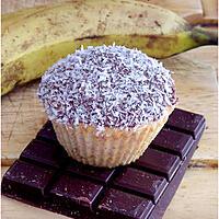 recette Muffins à la banane nappage chocolat-coco