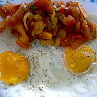 recette oeufs frits aux tomates