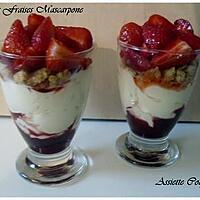 recette Coupes Fraises et Mascarpone