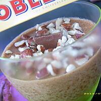 recette mousse au toblerone et aux éclats de noisettes