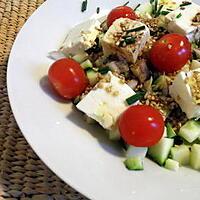 recette Salade minute courgettes, féta et tomates