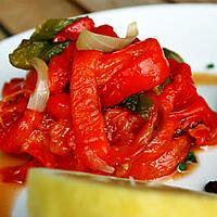 recette Salade de poivrons grillés