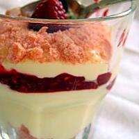 recette Verrines tiramisu / framboises / biscuits de Reims