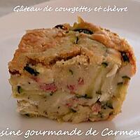 recette Gâteau de courgettes et chèvre