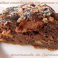 recette Moelleux croustillant chocolat pommes