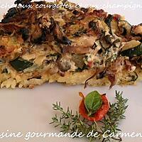 recette Quiche aux courgettes et aux champignons