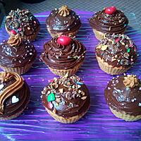 recette Cupcakes Beurre de Cacahuètes nappage Philadelphia Milka brisures de M&M'S