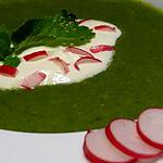 recette soupe de fanes de radis au chèvre