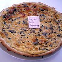 recette Quiche foie gras/poulet/champignons