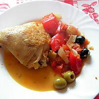 recette Poulet aux deux olives