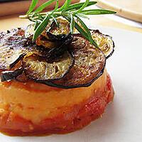 recette Parmentier de patate douce, tomate et aubergine