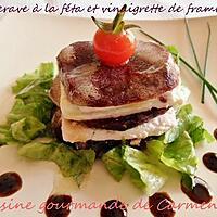 recette Betteraves à la féta et émulsion de vinaigrette au vinaigre de framboises