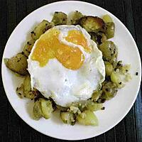 recette Pommes de terre sautées avec oeuf au plat version légère