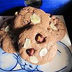 recette Cookies chocolat, noisettes et amandes effilées