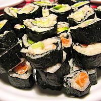 recette Makis concombre, saumon, crevettes, avocat