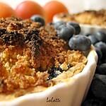 recette Tartelettes abricots et myrtilles à cardamome, streusel fondant aux amandes
