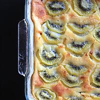 recette Clafoutis aux kiwis, lait de coco et rhum