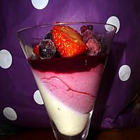 recette Verrine chocolat blanc, fruits rouge