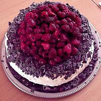 recette gateau vanille framboises