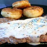 recette steak sauce onctueuse au saint-agur