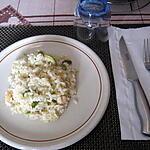 recette RISOTTO AU SCAMPIS ET COURGETTE