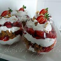 recette Verrines shortcake aux fraises sans remords